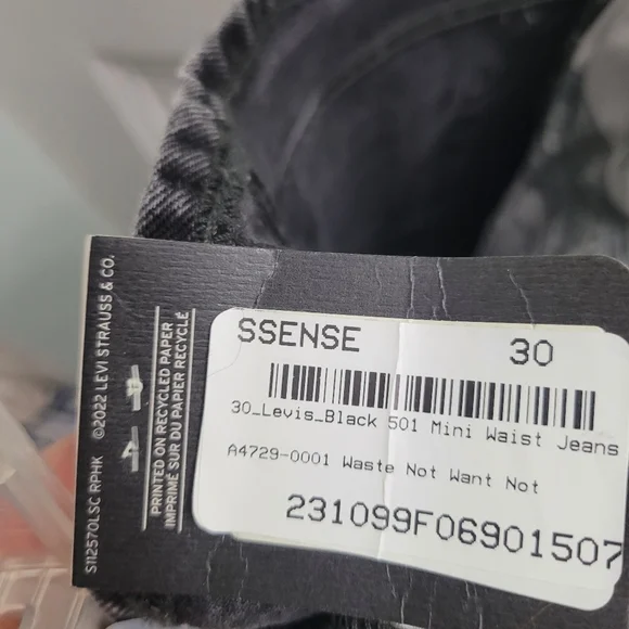 Levi's® Premium501® Mini Waist Women's Jeans Black Size 30 NWT - Picture 12 of 12